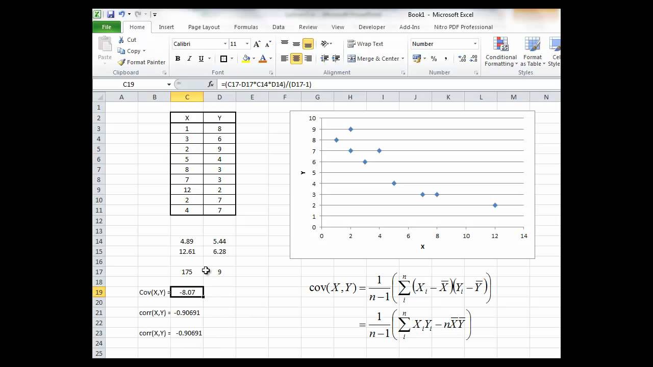 How to find covariance for excel in mac excel